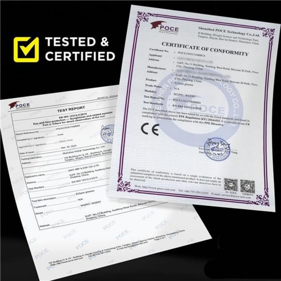 Solar Eclipse Glasses AAS Approved 2024 10 Pac) CE and ISO Certified Safe Shades - Picture 3 of 8